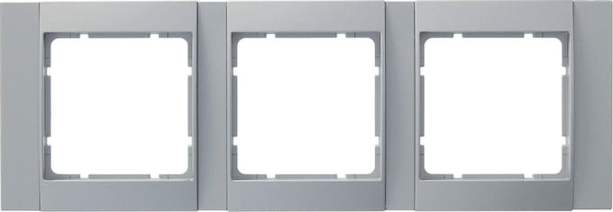Berker B1-B.3-B.7 Afdekraam 3-Voudig Aluminium