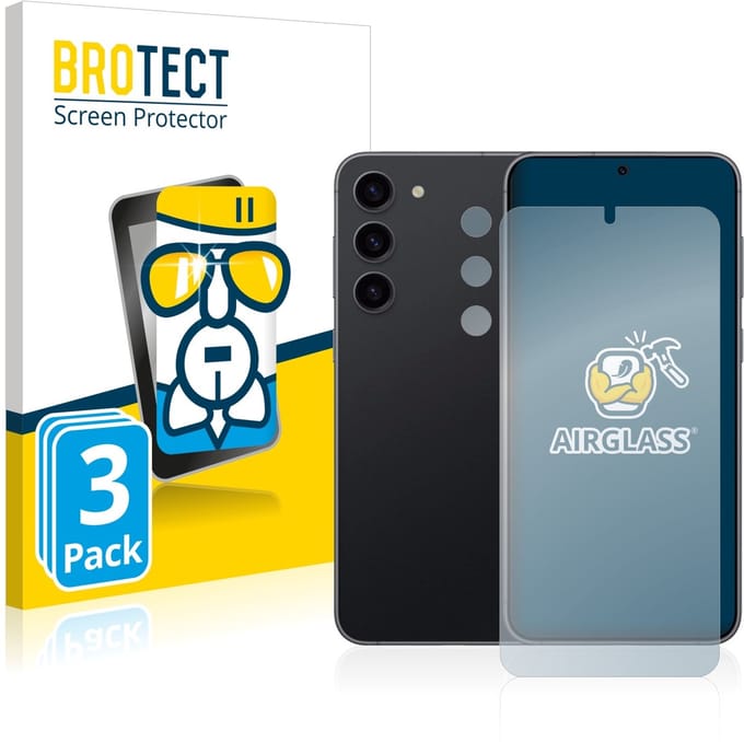 Screenprotector 3 Stuks voor Samsung Galaxy S23 Plus (Voor+Camera) Beschermglas transparant