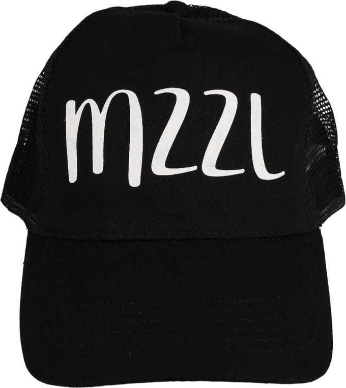 Haarsoires Cap Pet - MZZL - Mesh - Zwart - Baseball Hat - voor Dames & Heren