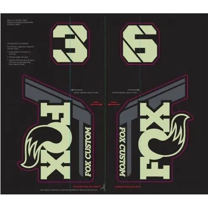 Stickers voor vork en schokdemper Fox Factory 2022