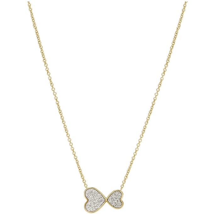 Fossil Siering 'Sutton' Dames RVS Ketting - Goud JF03941710
