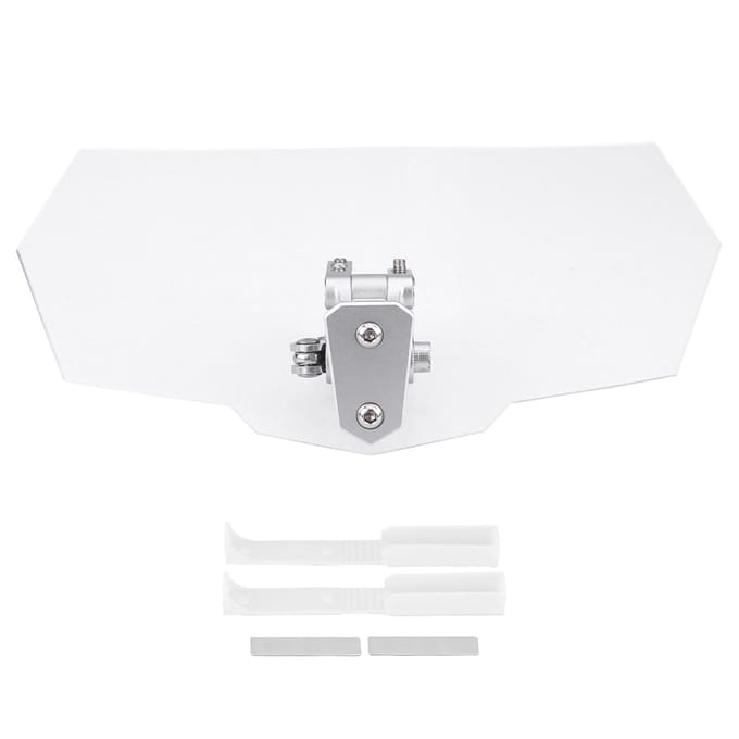 Motorfiets Universele Verstelbare Windscherm Winddeflector Windscherm white