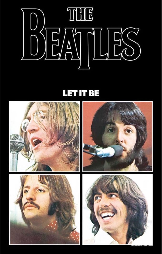The Beatles - Let It Be Textiel Poster - Multicolours