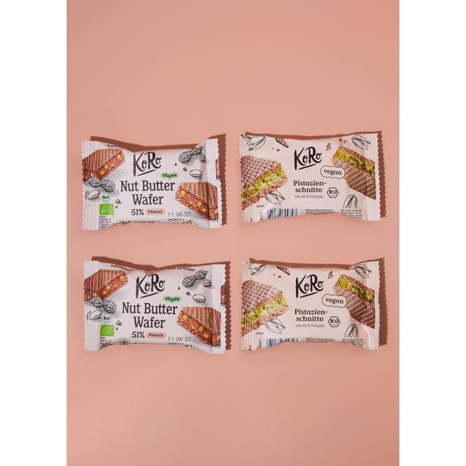 Bio notenpasta wafel duo | 4 x 22 g