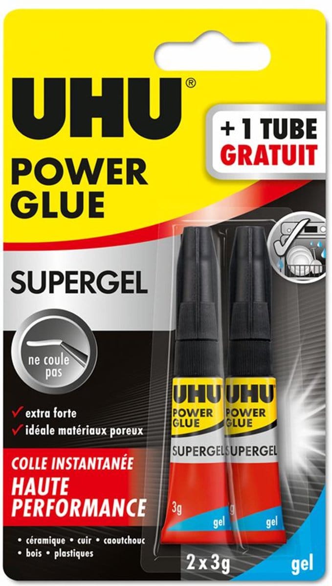 UHU Snellijm Power Extra Sterk SuperGel, 3 g