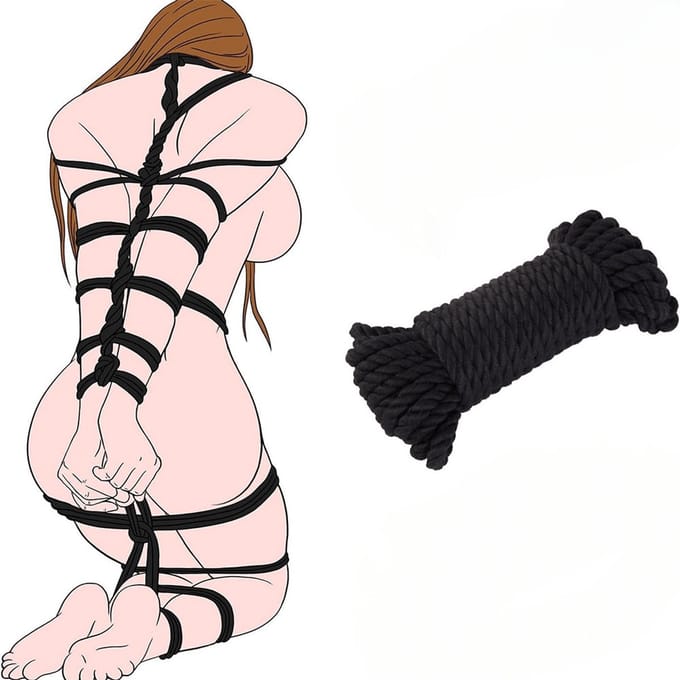 Intiem Cadeau - Bondage Touw - BDSM - Zwart - 5 Meter