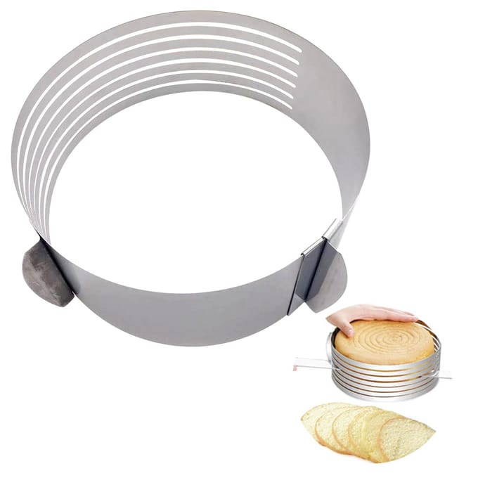 6-8 Inch Taartsnijder Snijder Roestvrij Staal Verstelbare Gelaagde Taartsnijder Snijder Mousse Taart Type 1 gray