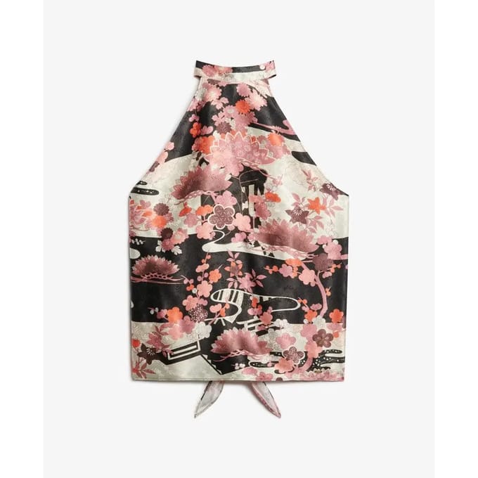 Jacquard blousje met open rug voor dames Superdry