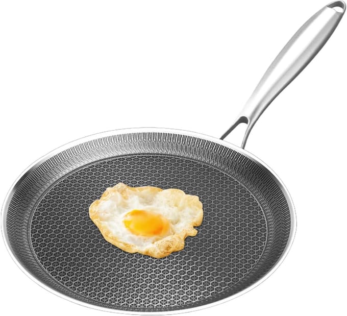 Crepe Pan - Dosa Pan Koekenpan - Pannenkoeken Bakken - Honingraat Structuur - 26cm - Veelkleurig