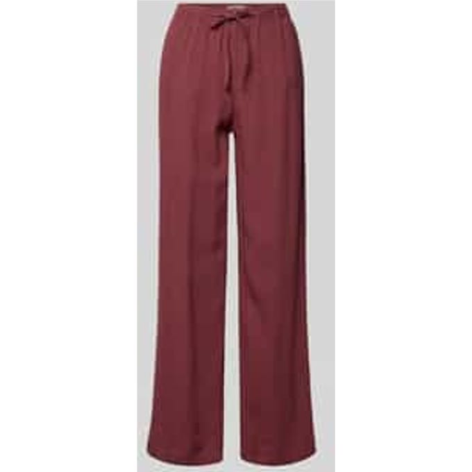 Wide leg linnenbroek met elastische band model 'GOA'