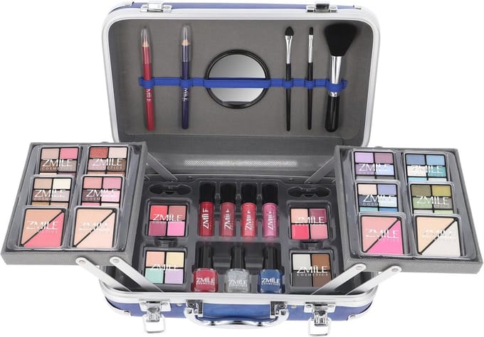 Vegan Make-up Koffer voor Reizen - Traveller Blue