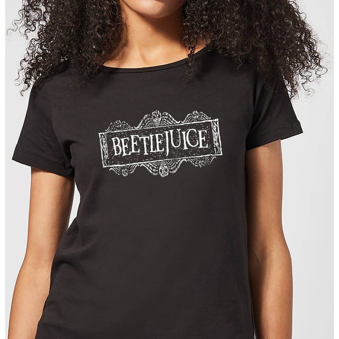 Beetlejuice White Logo Women's T-Shirt - Black - M - Zwart