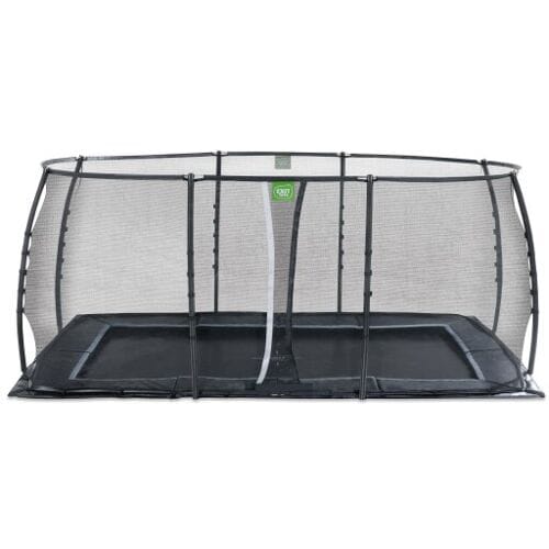 EXIT Dynamic Trampoline 305x519cm - met Veiligheidsnet - Groundlevel - groundlevel Trampoline - Rechthoekig - Voor Kinderen - Zwart