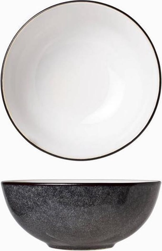 Cosy & Trendy Ciel Soepkom - Ø 16.5 cm - Zwart/wit