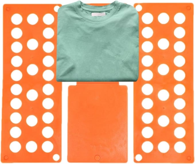 Vouwplank Kleding - Waskleding Organizer - Efficiënt Vouwen - Ruimtebesparend Ontwerp - 40x48 cm - Oranje