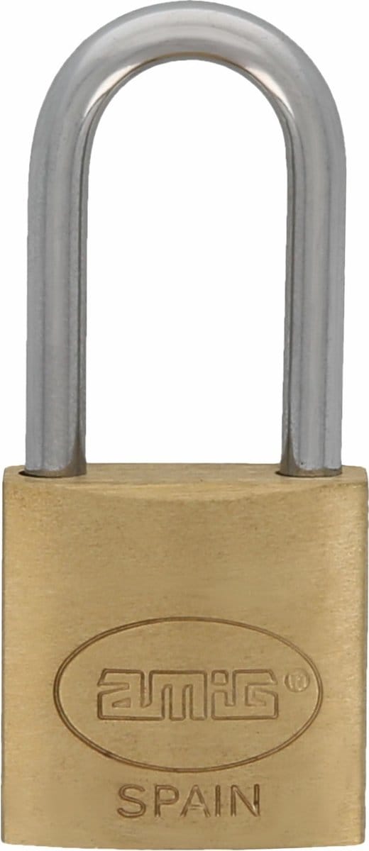 Amig Hangslot met 2 sleutels - 25 mm - messing - kofferslot