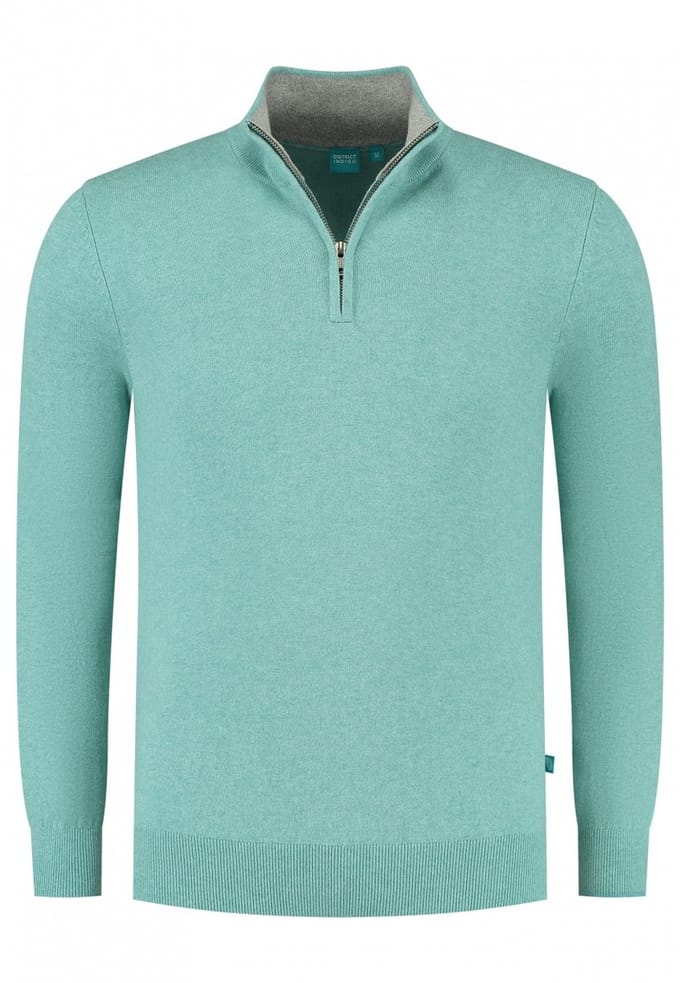 District Indigo Half Zip Trui Aqua (7.31.507.550 - 019)