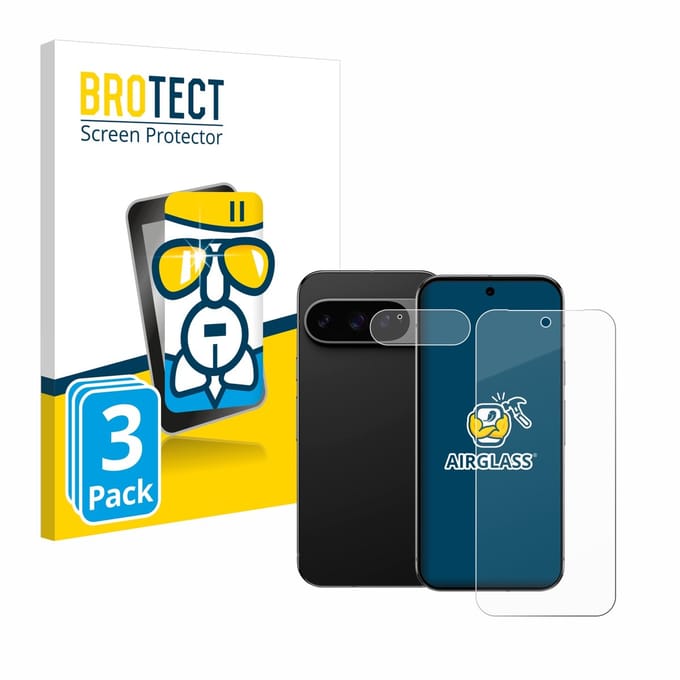 Screenprotector 3 Stuks voor Google Pixel 9 Pro XL (Voor+Camera) Beschermglas transparant