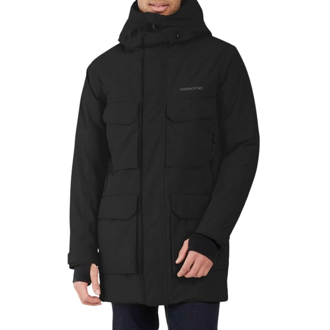 Didriksons DREW USX PARKA 8 Heren Outdoorjas - Black