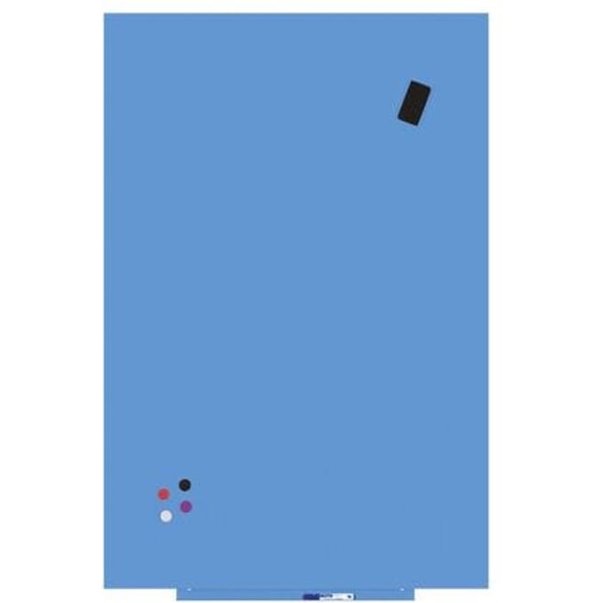Rocada whiteboard, gelakt oppervlak, magnetisch, B 1000 x H 1500 mm, blauw