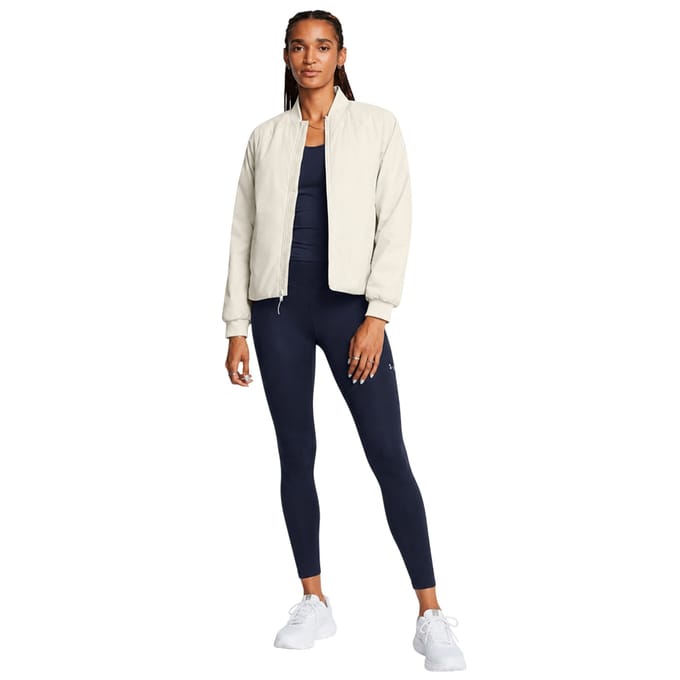 Under Armour Effen bomberjack voor dames (Wit)