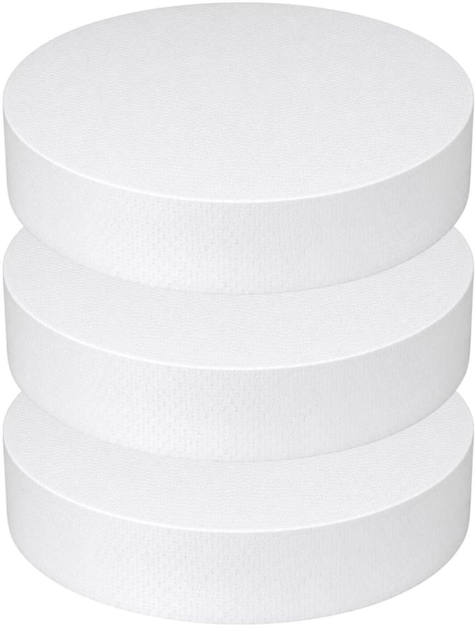 Piepschuim vormen - cirkel - 3x - D30 x 4 cm - styropor hobby / DIY vorm - basis knutselfiguren