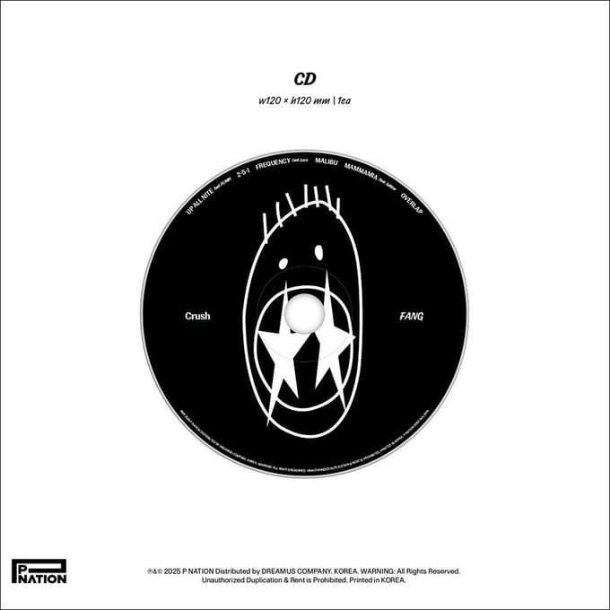 Crush EP Album FANG No POB black