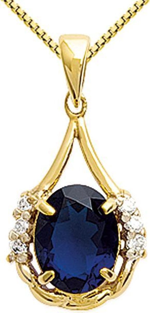 Montebello Ketting Grobya - 925 Zilver Verguld - 12x22mm - 45cm