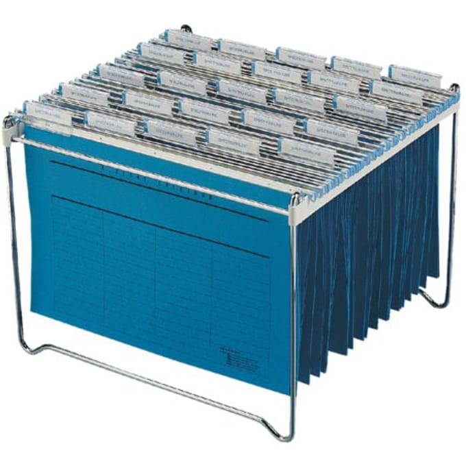 Hangmappenrek Durable t.b.v. 30-40 mappen chroom