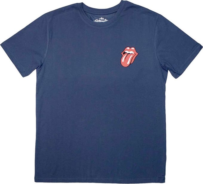 The Rolling Stones - Mini Classic Tongue Heren T-shirt - M - Blauw