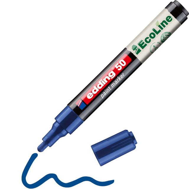 Edding EcoLine 50 Olieverf Marker Blauw 2-3 mm - Milieuvriendelijk
