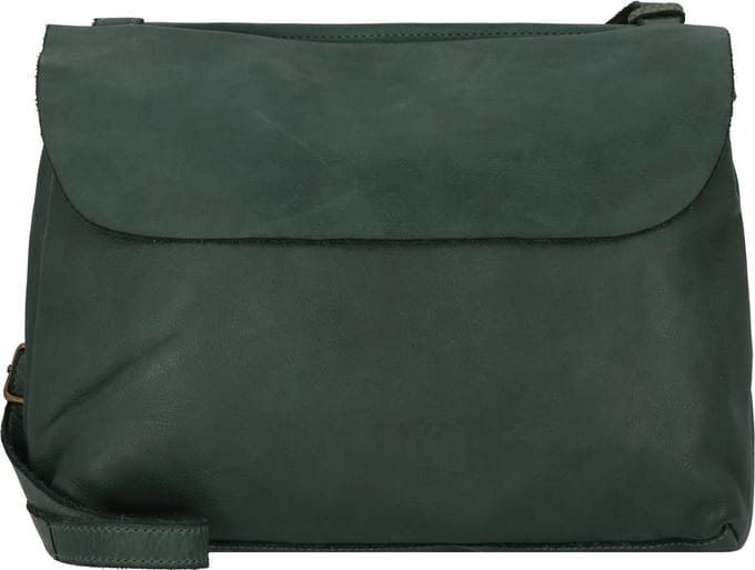 HAROLD'S Leren schoudertas Submarine Shoulderbag Flap Green donkergroen