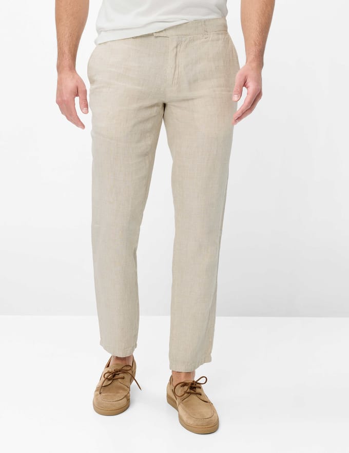 Brax Heren Chino  Style FABIO SAND, lichtbeige, maat 31/32