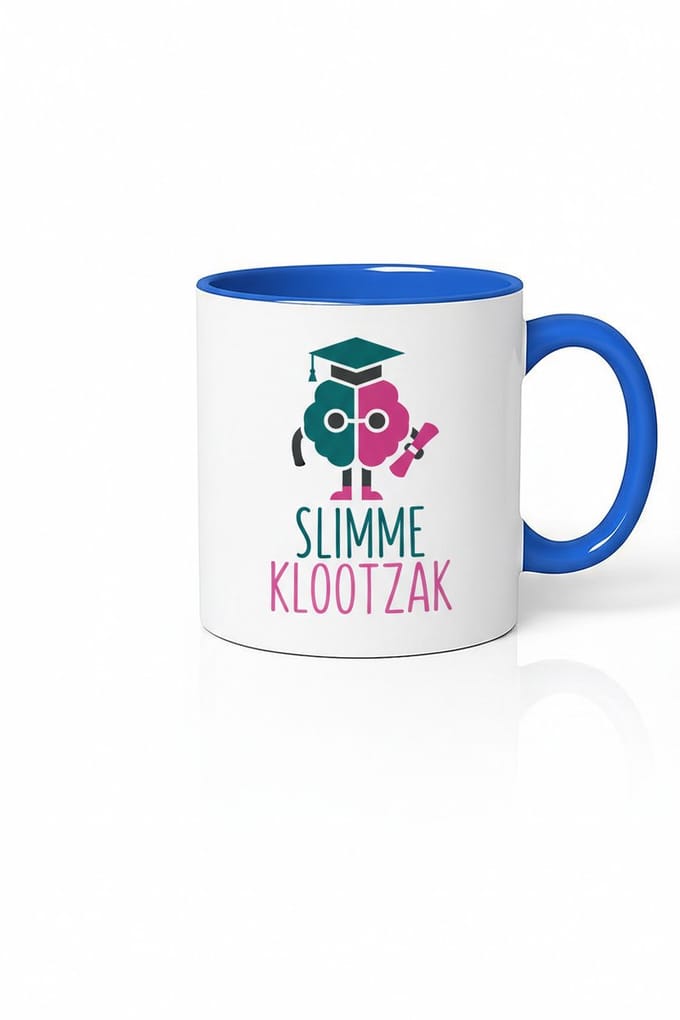 Slimme Klootzak Mok - Blauwe Accenten | Uniek Cadeau Idee
