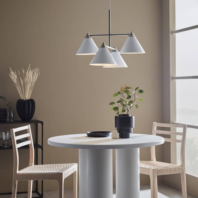 Markslöjd Hanglamp Klint van metaal wit 4-lamps