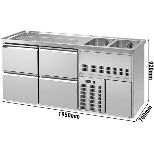 GGM Gastro Biertheke Premium PLUS - 1950x700mm - 4 Schubladen