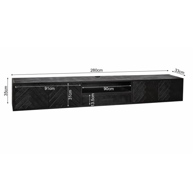 Starfurn zwevend tv meubel new york 280 cm
