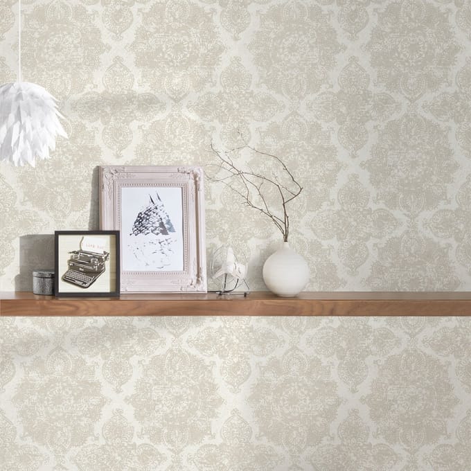 ORNAMENTEN BEHANG | Klassiek - zilver beige - A.S. Création Boho Love