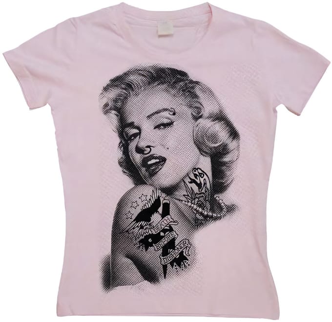 Marilyn Monroe Dames Got Attitude Girly T-shirt SH-5-15183-H15-10
