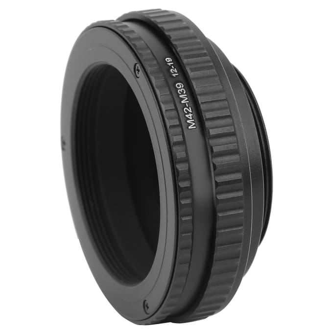 NEWYI M42‑M39 12‑19mm Aluminiumlegering Refit Versterkingslens Macro Lens Scherpstelbuis black