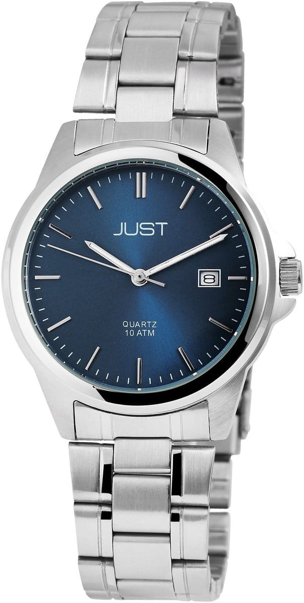 JUST herenhorloge roestvrij staal Baroon, datumweergave