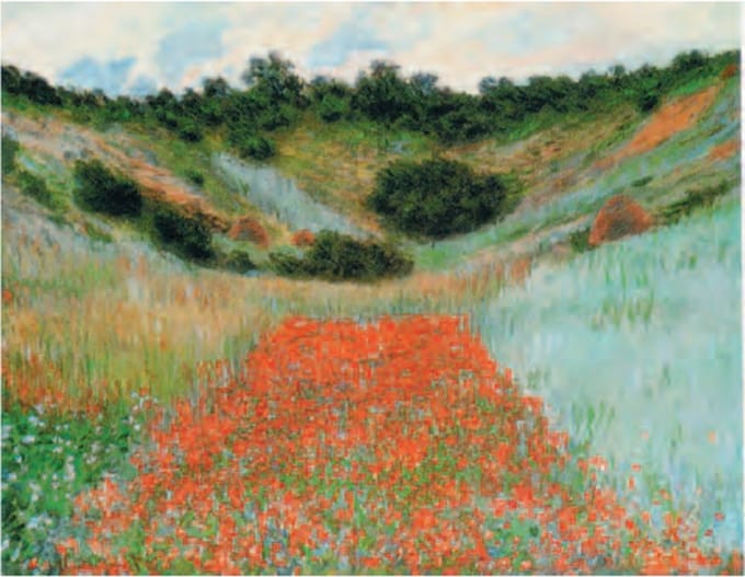 Mini kunstposter - Claude Monet - Papaverveld - 24x30 cm