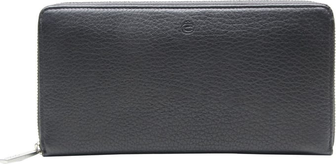 Esquire Portemonnee Deer Zip Around Wallet Black Zwart