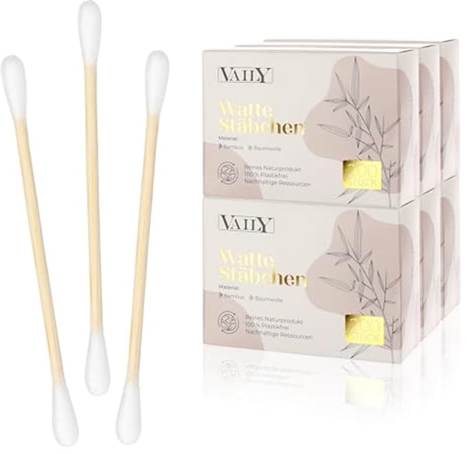 Duurzame Bamboe Wattenstaafjes – Verpakking van 1200 Pluisvrije Sticks