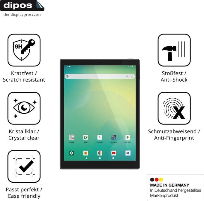 dipos – 2x Pantserfolie geschikt voor Hannspree Lumo 7.8 | 9H Screenprotector