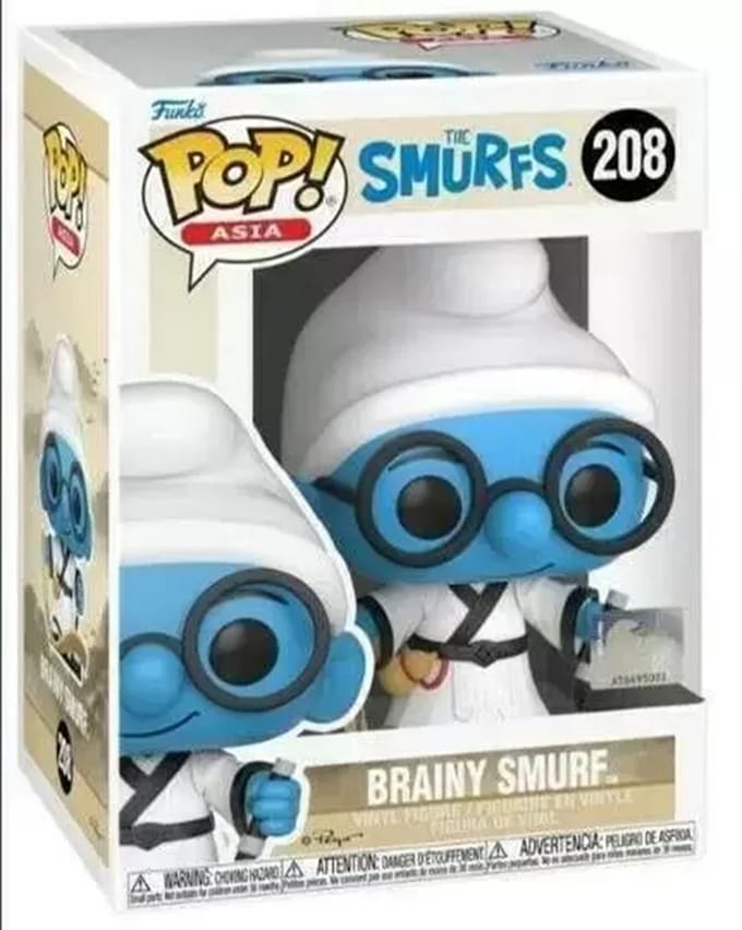 Funko Pop! ASIA: The Smurfs - Brainy Smurf #208 Exclusive