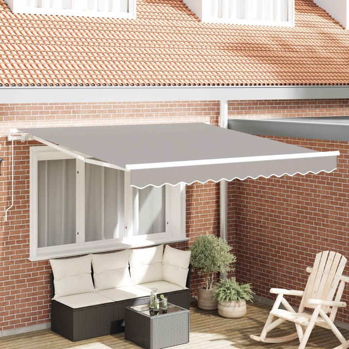 vidaXL - Uitschuifbare - luifel - Lichtgrijs - 300 - x - 250 - x - 165 - cm