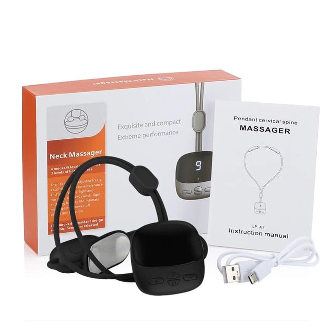 Hangende nekstimulators Elektrisch oplaadbaar cervicale wervelkolomstimulator Minipulsschouder Cervicale massage Heet kompres met warmte CN