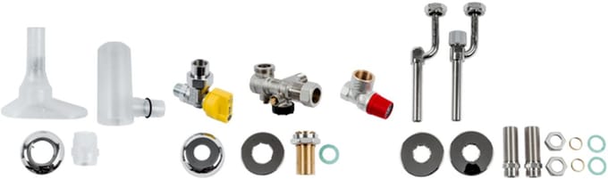 Wolf Aansluit-Set combiketels UP incl. KFE-kraan en therm. beveiliging, 2072334