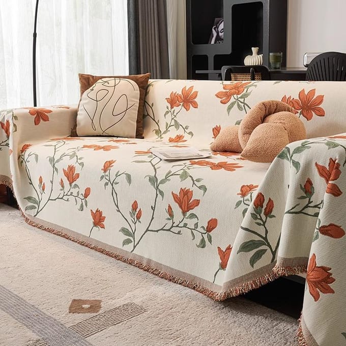 Chenille Sofahanddoek, Universeel voor alle seizoenen, High-end Sofadeken, Sofahoes in antieke stijl, Anti-kras Sofahoes 180*130cm
